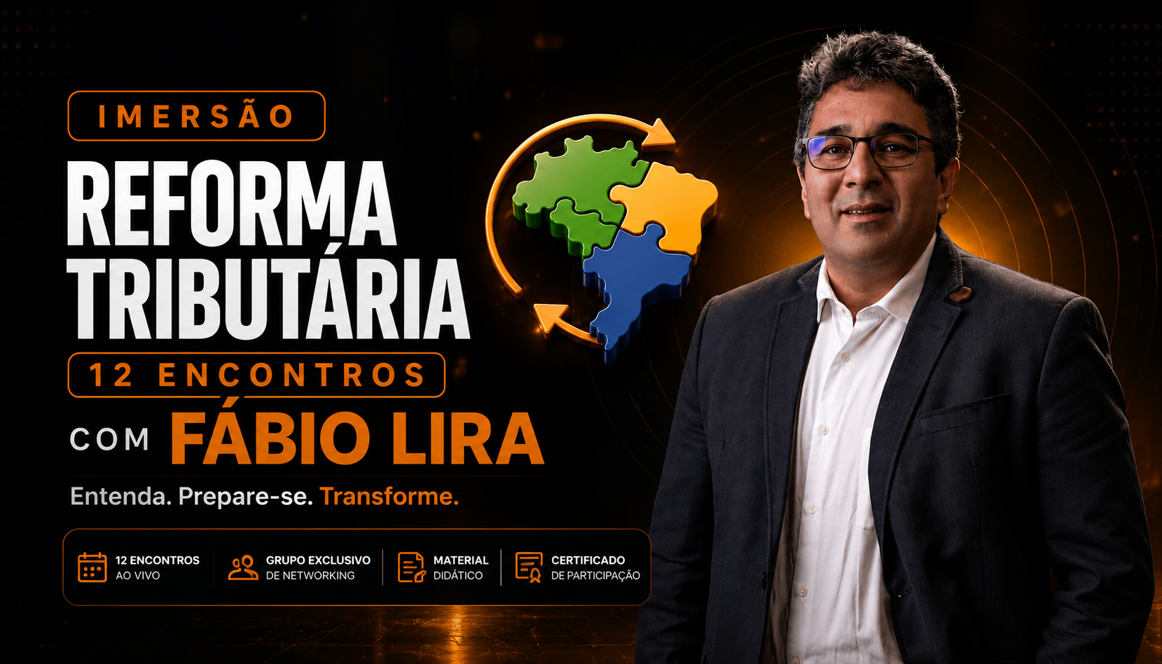 Capa do curso Imersão Reforma Tributára - 12 Encontros com Fábio Lira